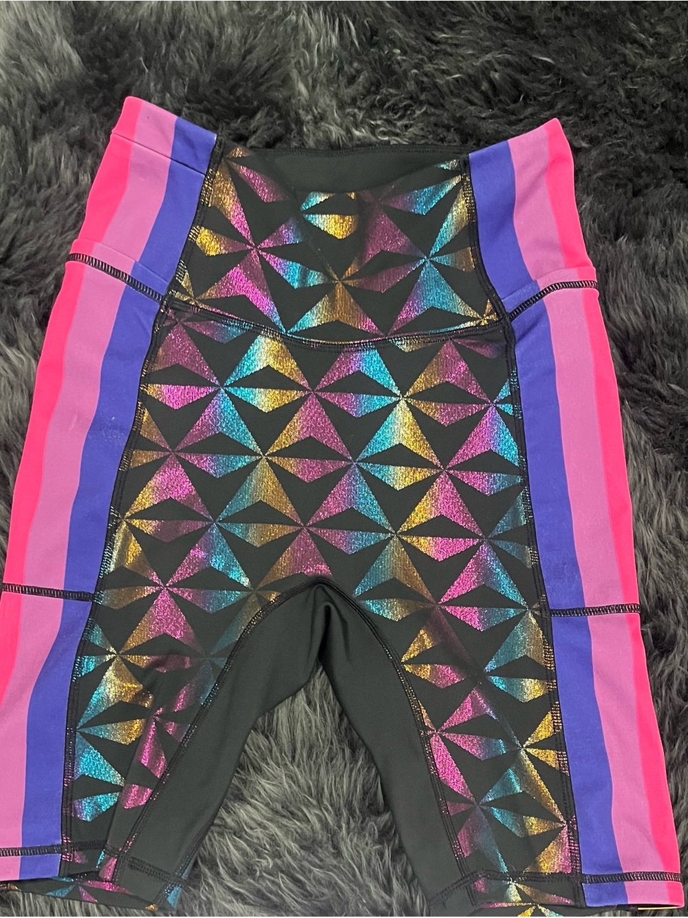 Crowned Athletics Geodesic Night Bike Shorts Size Small
